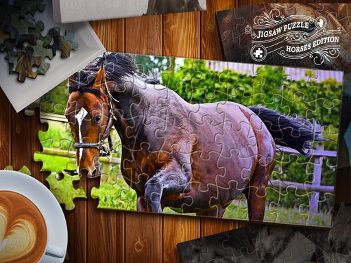 Jigsaw Puzzle Horses Edition Jigsaw Puzzle Horses Edition - browser game screenshot