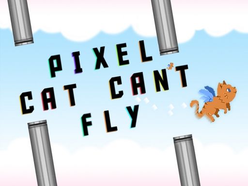 Pixel Cat Cant Fly - browser game screenshot