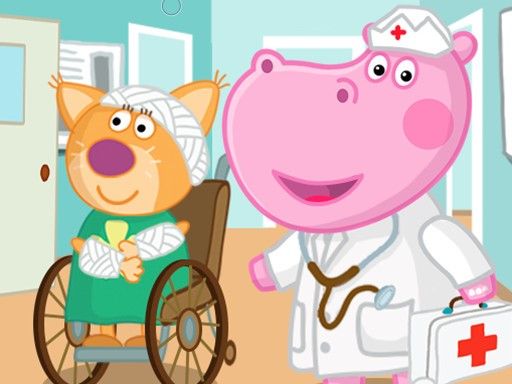 Emergency Hospital Hippo Doctor - browser game screenshot