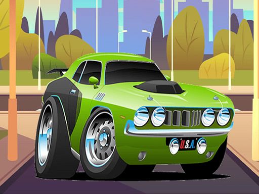Speedy Muscle Cars Jigsaw - browser game screenshot