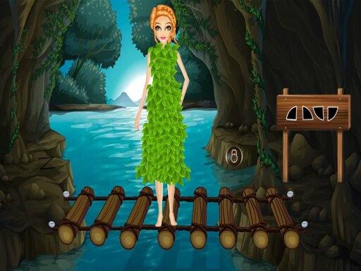 Girl With Costume Escape - browser game screenshot