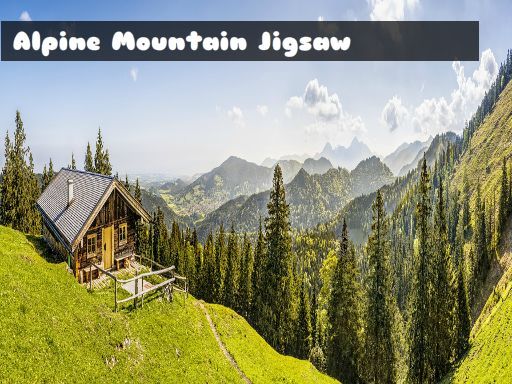 Alpine Mountain Jigsaw - browser game screenshot