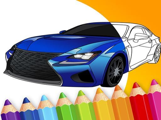 draw Car - Japanese Luxury Cars Coloring Book - browser game screenshot