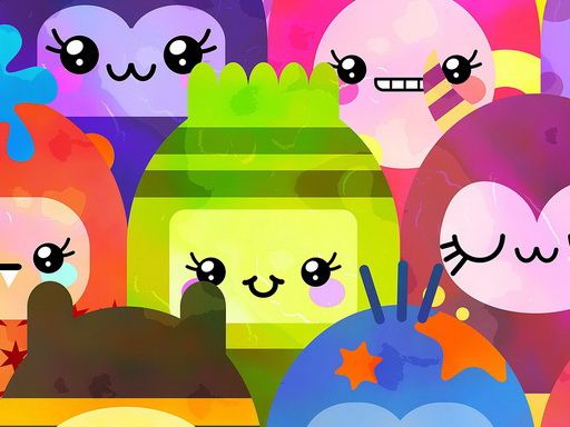 Kawaii Monsters Jigsaw Kawaii Monsters Jigsaw - browser game screenshot