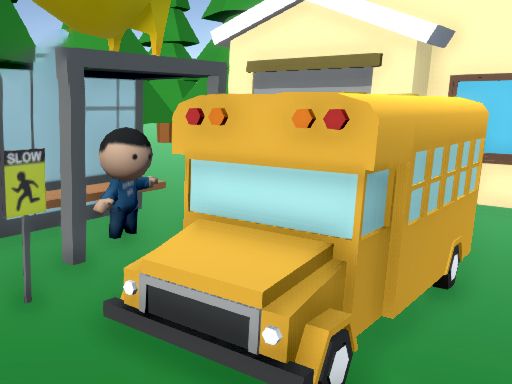 School Bus Simulator Kid Cannon - browser game screenshot