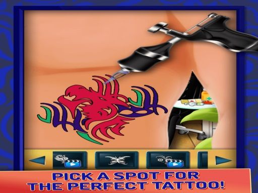 Funny Tattoo Salon - browser game screenshot