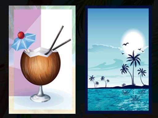 Beach Cocktails Memory - browser game screenshot
