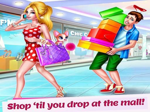 Shopping Mall For Rich Girls Supermarket Cashier - browser game screenshot