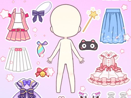 Anime Girl Dress Up - browser game screenshot