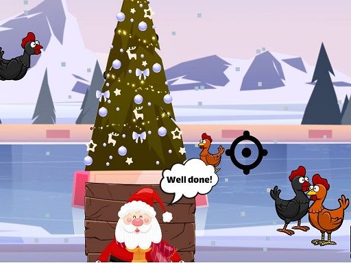 Christmas Chicken Shoot - browser game screenshot