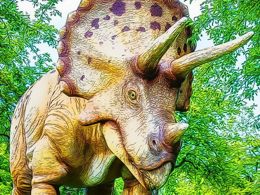 Giant Triceratops Puzzle - browser game screenshot