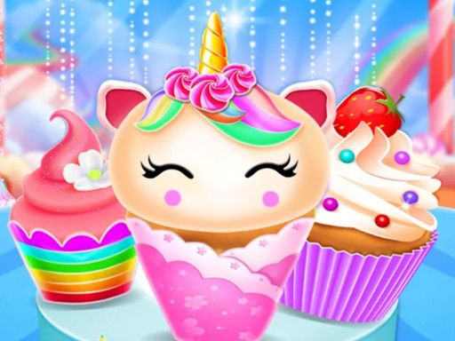 Unicorn Mermaid Cupcake Cooking Design - browser game screenshot
