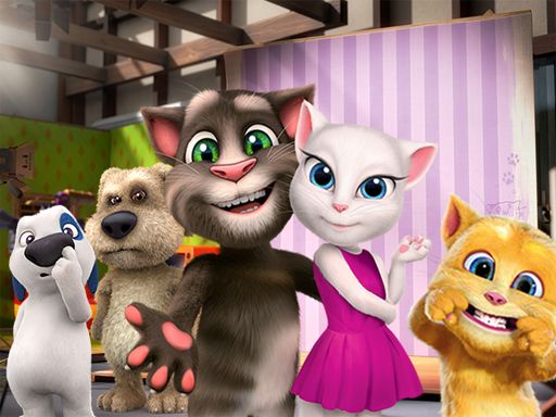 GF Talking Tom Jigsaw Puzzle - browser game screenshot