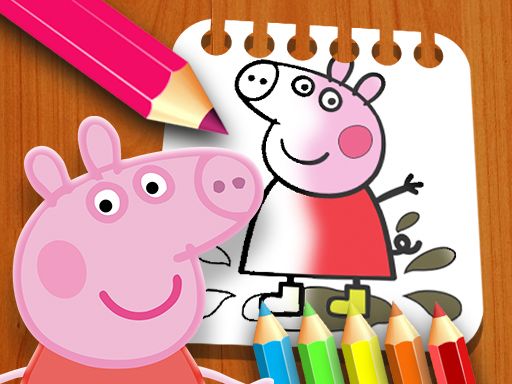 PeppaPig Coloring Book - browser game screenshot