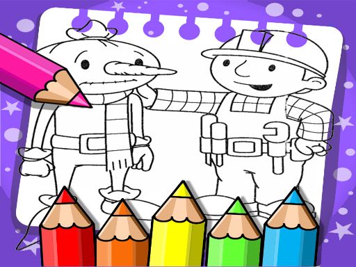 Bob The Builder Coloring Book - browser game screenshot