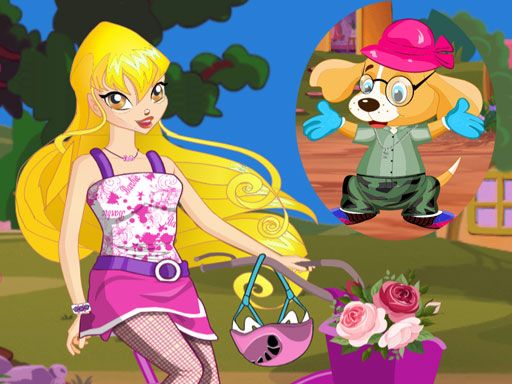 Winx Stella and Puppy - browser game screenshot