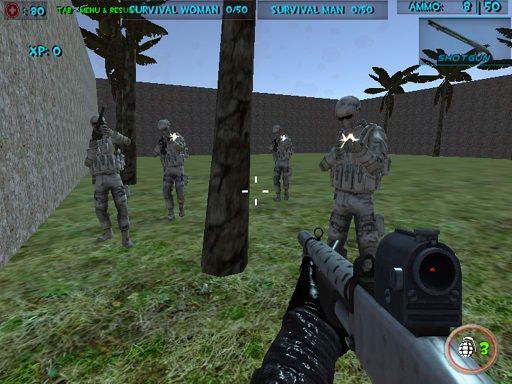 Survival Wave Zombie Multiplayer - browser game screenshot