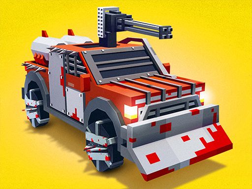 Zombie Derby: Blocky Roads - browser game screenshot