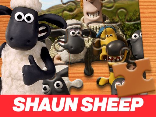 Shaun the Sheep Jigsaw Puzzle - browser game screenshot