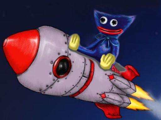 Huggy Wuggy in space - browser game screenshot