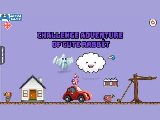 Challenge adventure of cute rabbit - browser game screenshot