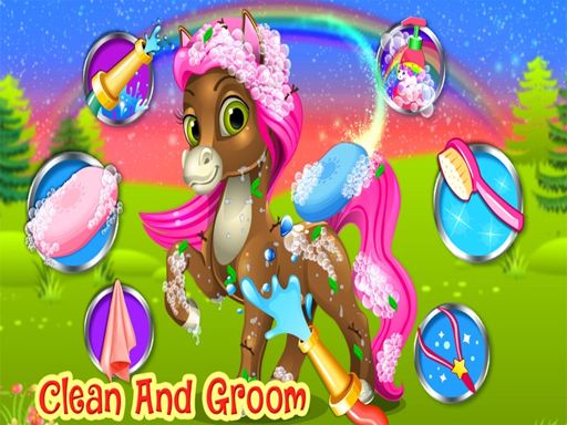 Unicorn Pony Pet Salon - browser game screenshot