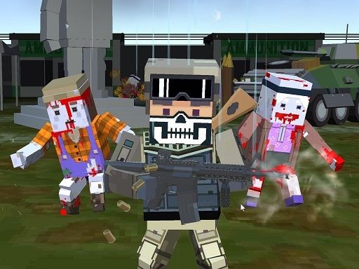 Pixel multiplayer survival zombie - browser game screenshot