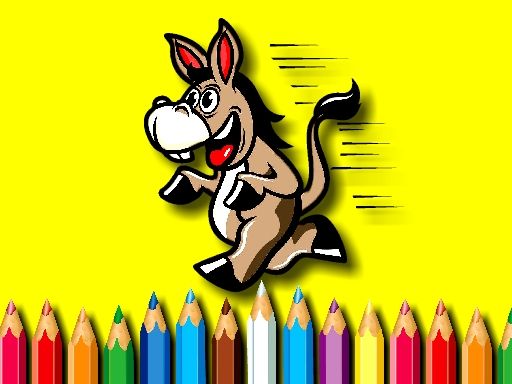 BTS Donkey Coloring Book - browser game screenshot