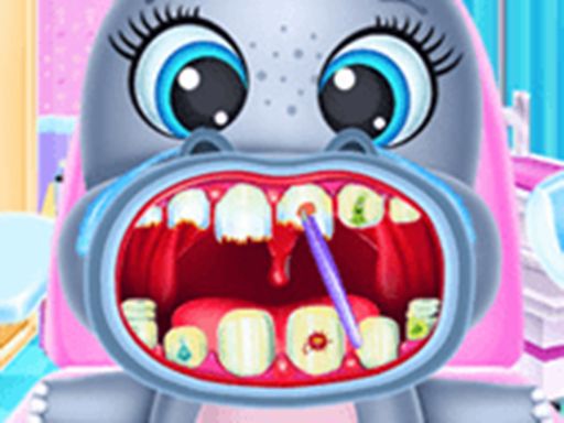 Baby Hippo Dental Care - Fun Surgery Game - browser game screenshot
