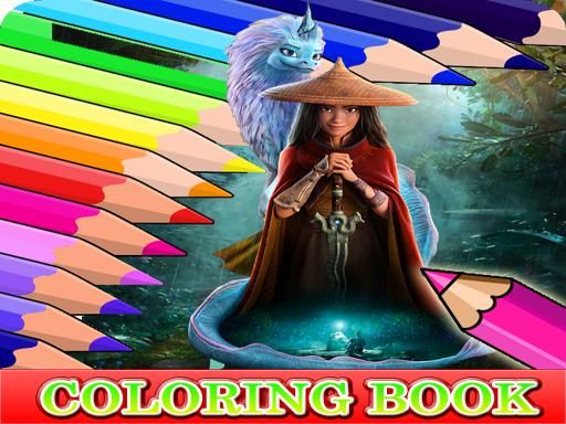 Coloring Book for Raya And The Last Dragon - browser game screenshot