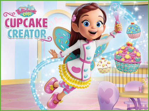 Butterbean Cafe Cupcake Creator - browser game screenshot