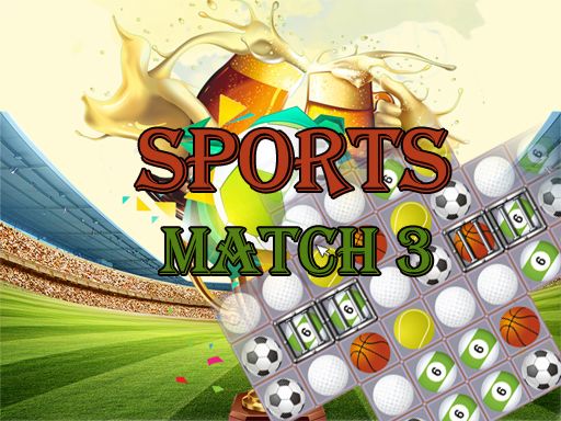 Sports Match 3 Deluxe - browser game screenshot