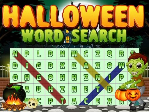 Halloween Words Search - browser game screenshot