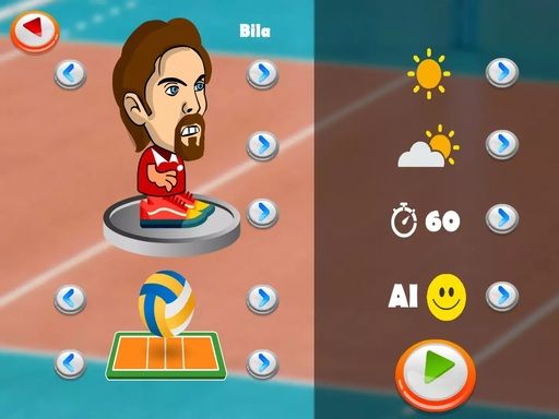 Head Volleyball - browser game screenshot