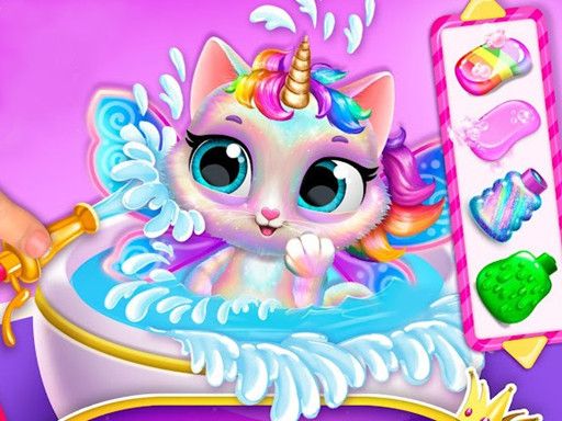My Unicorn Cat Princess Caring - browser game screenshot