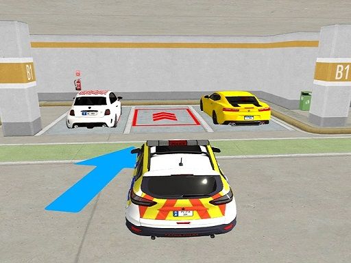 Real Car Parking Basement Driving School Simulator - browser game screenshot