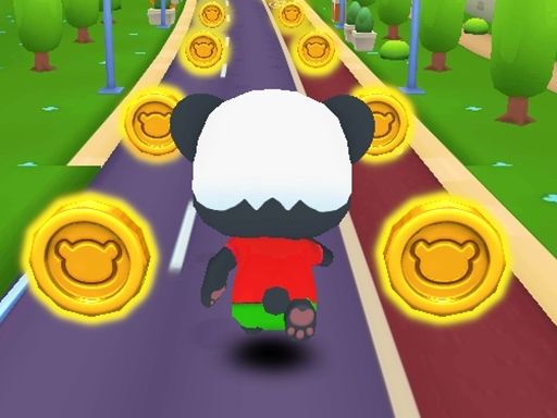 Panda Subway Surfer  - browser game screenshot