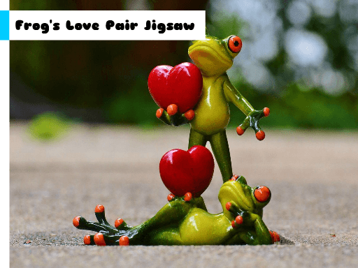 Frog's Love Pair Jigsaw Frog's Love Pair Jigsaw - browser game screenshot
