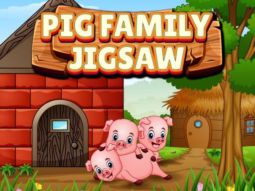 Pig Family Jigsaw Pig Family Jigsaw - browser game screenshot