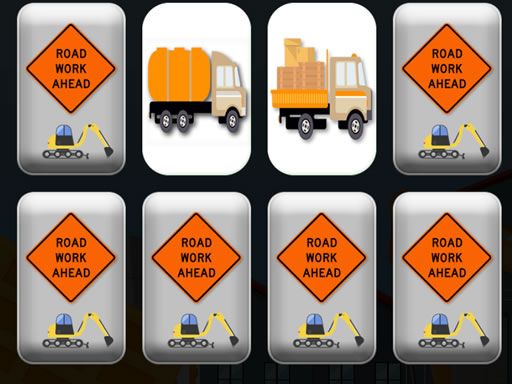 Work Trucks Memory - browser game screenshot