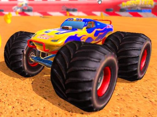 Monster truck Offroad Stunts - browser game screenshot