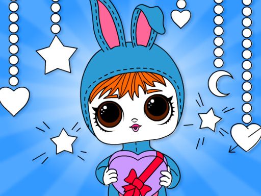 Popsy Surprise Valentines Day Coloring - browser game screenshot