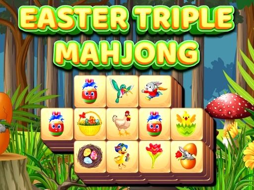 Easter Triple Mahjong - browser game screenshot