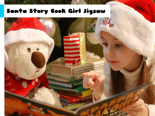 Santa Story Book Girl Jigsaw - browser game screenshot