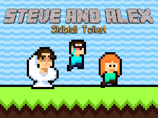 Steve and Alex Skibidi Toilet - browser game screenshot