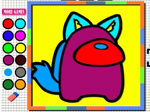 Among Us Coloring Fun - browser game screenshot