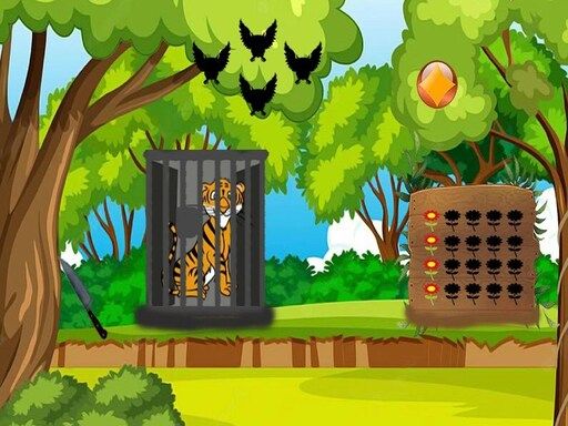 Rescue The Tiger - browser game screenshot