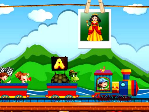 Alphabetic Train - browser game screenshot
