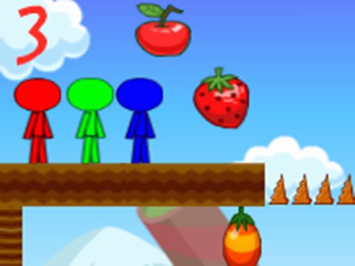 Stickman Bros In Fruit Island 3 - browser game screenshot
