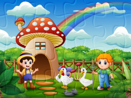 Farm Animal Jigsaw Farm Animal Jigsaw - browser game screenshot